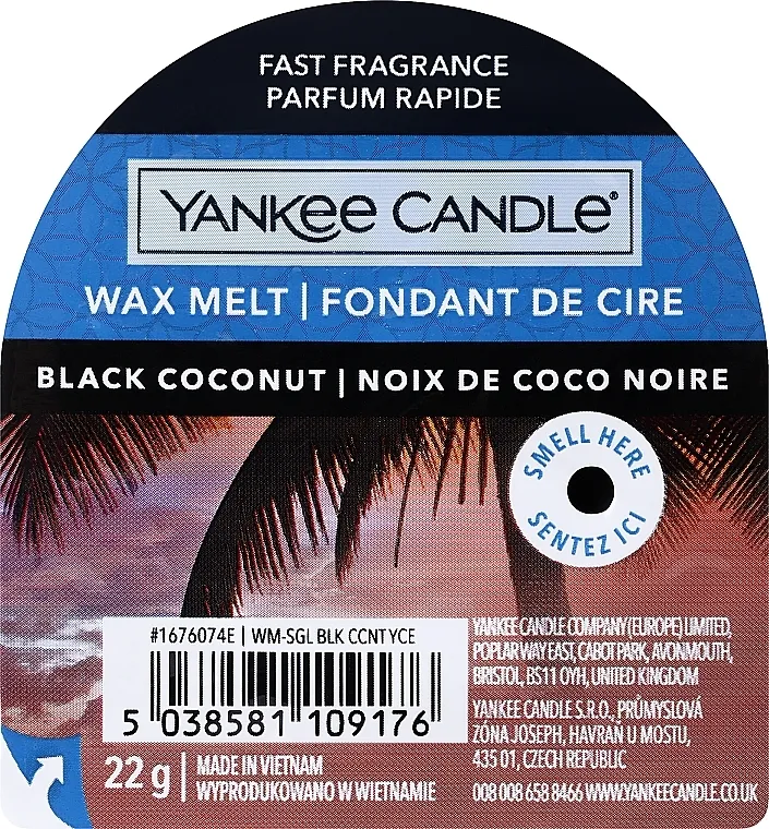 Yankee Candle Black Coconut Wax Melt Aromatični vosak
