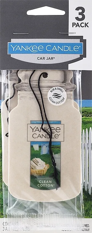 Yankee Candle Car Jar Clean Cotton Set osvježivača za auto