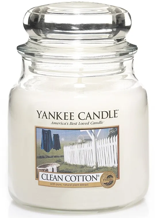 Yankee Candle Clean Cotton Svijeća u staklenoj posudi