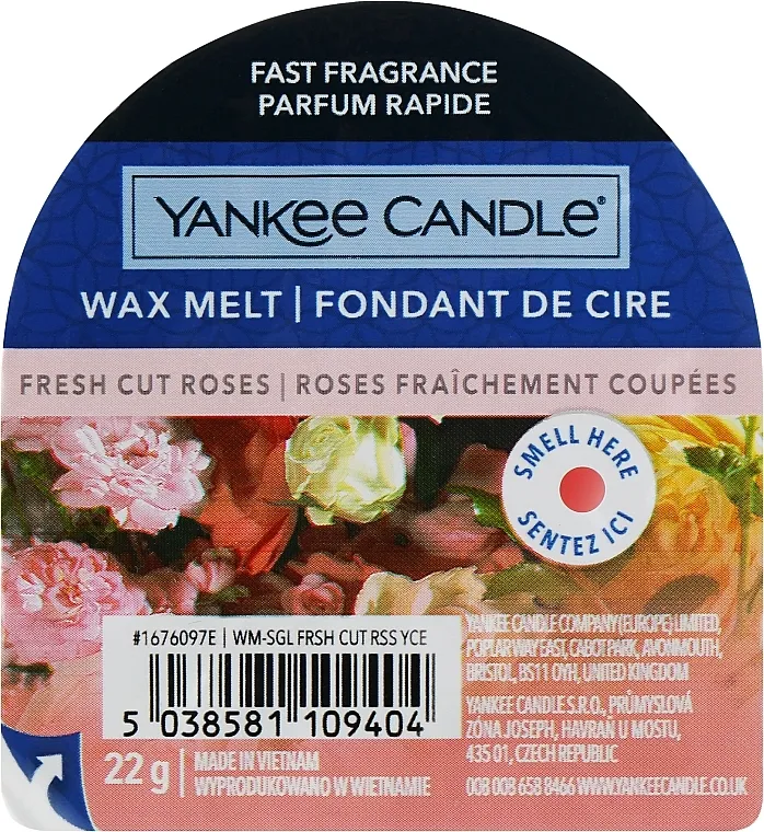 Yankee Candle Fresh Cut Roses Wax Melt Aromatični vosak