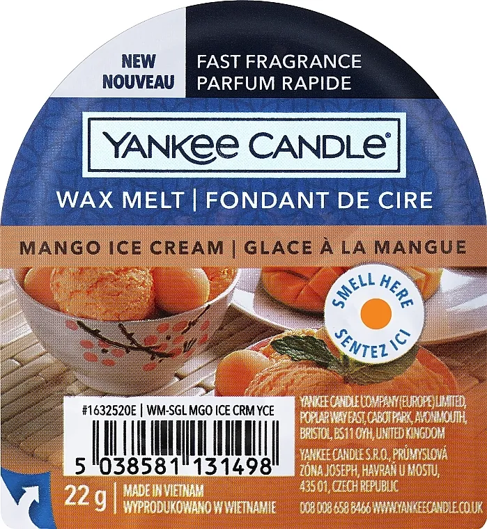Yankee Candle Mango Ice Cream Wax Melt Aromatični vosak