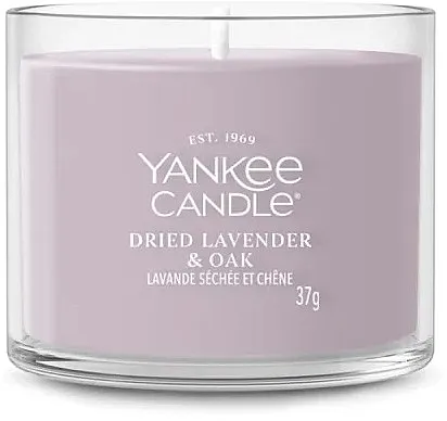 Yankee Candle Signature Dried Lavender &amp; Oak Aromatična sveća 'Lavanda i kedar', mini