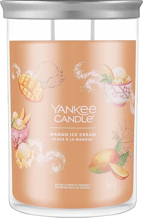 Yankee Candle Singnature Mirisna svijeća u čaši "Mango Ice Cream", 2 fitilja