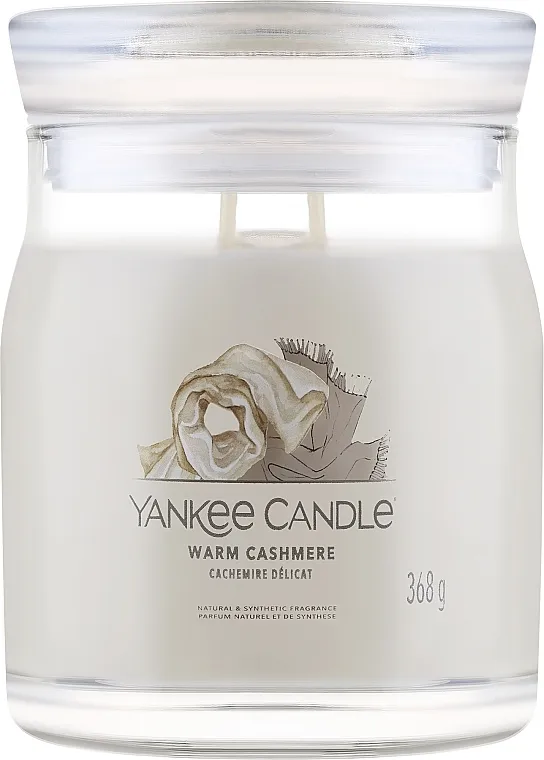 Yankee Candle Singnature Mirisna svijeća u staklenci "Topli kašmir", 2 fitilja