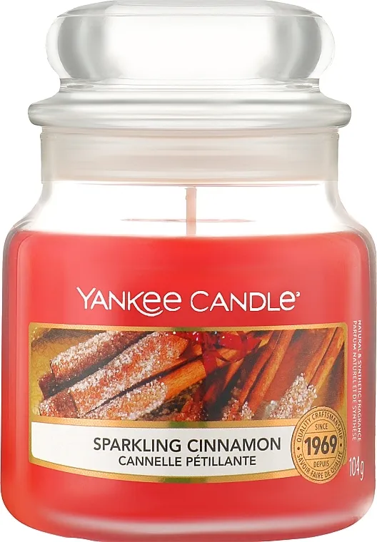 Yankee Candle Sparkling Cinnamon Svijeća u staklenoj posudi