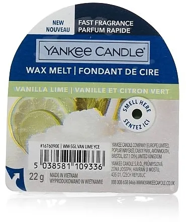 Yankee Candle Vanilla Lime Wax Melt Aromatični vosak