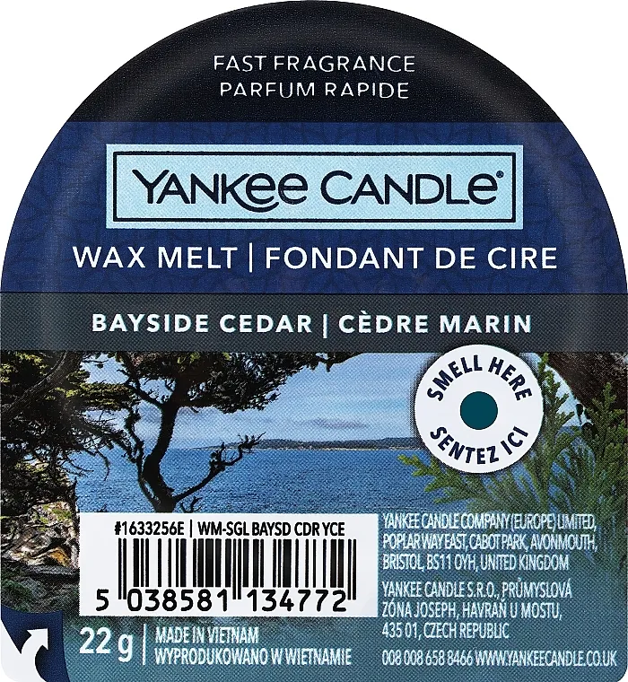 Yankee Candle Wax Melt Bayside Cedar Aromatični vosak