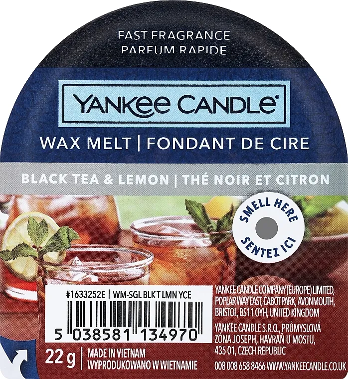 Yankee Candle Wax Melt Black Tea &amp; Lemon Aromatični vosak