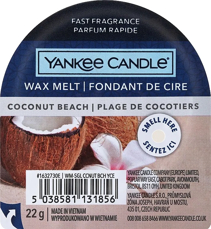 Yankee Candle Wax Melt Coconut Beach Aromatični vosak