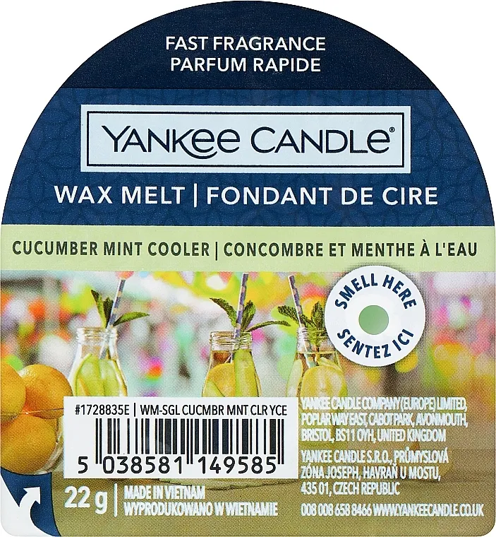 Yankee Candle Wax Melt Cucumber Mint Cooler Aromatični vosak