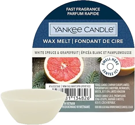 Yankee Candle Wax Melt White Spruce &amp; Grapefruit Aromatični vosak