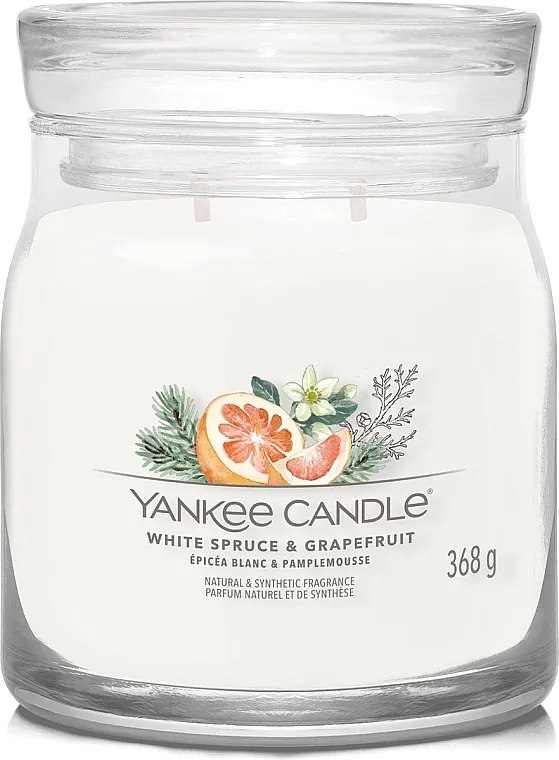Yankee Candle White Spruce &amp; Grapefruit Scented Candle Mirisna sveća