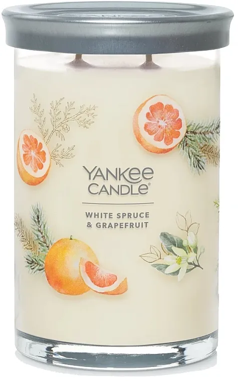 Yankee Candle White Spruce And Grapefruit Mirisna sveća u staklu Beli smrča i grejpfrut, 2 fitilja