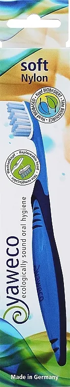 Yaweco Replaceable Head Toothbrush Soft Nylon Četkica za zube sa izmjenjivim vlaknima, plava