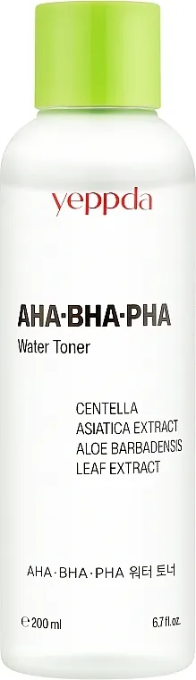 Yeppda AHA-BHA-PHA Water Toner Tonik za lice sa AHA-BHA-PHA kiselinama