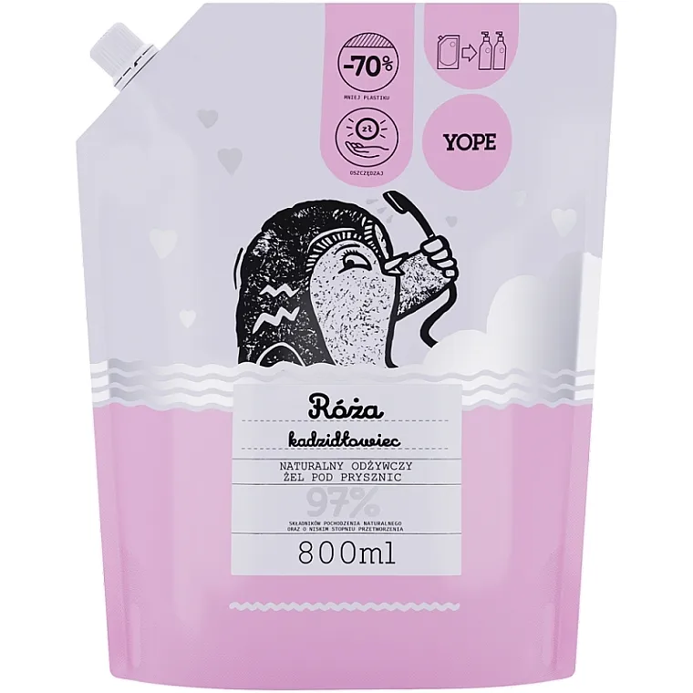 Yope Gel za tuširanje "Tamjan i ruža", doypack