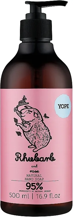 Yope Rhubarb and Rose Natural Liquid Soap Tekući sapun "Rabarbara i ruža"