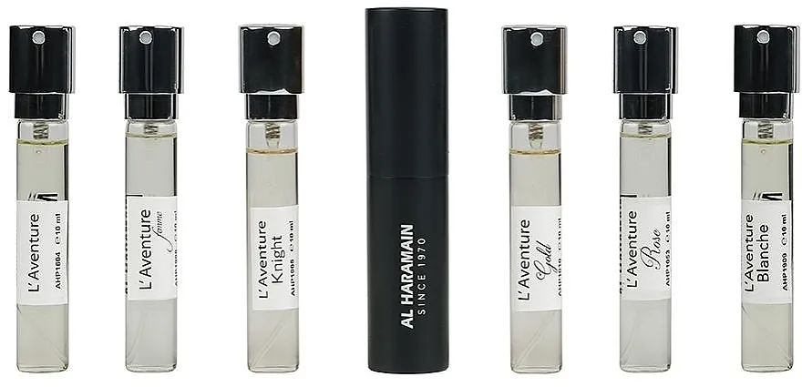 Zestaw (edp/mini/6x10ml + atomizer/1 kom) Al Haramain Discovery Collection L'Aventure Series