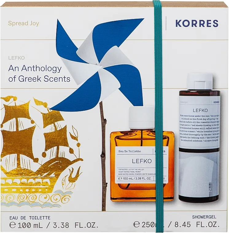Zestaw (edt/100ml + sh/gel/250ml) Korres Lefko