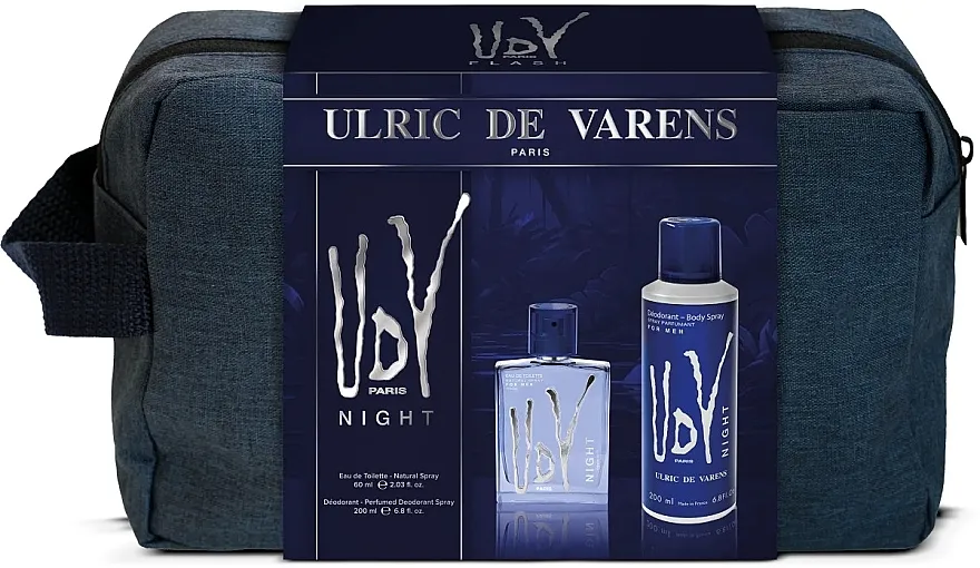 Zestaw (edt/60ml + deo/200ml + torba) Ulric de Varens UDV Night