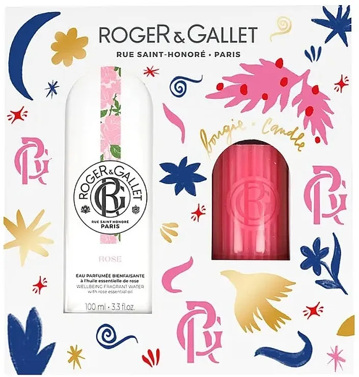 Zestaw (fr/voda/100ml + sveća/75g) Roger&amp;Gallet Rose
