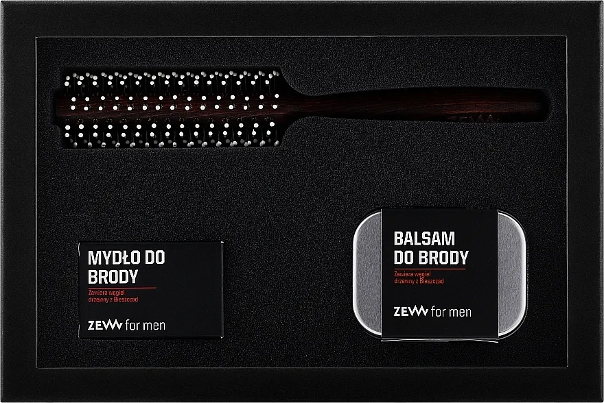 Zew For Men (/Beard/brush + balm/80ml + soap) Set