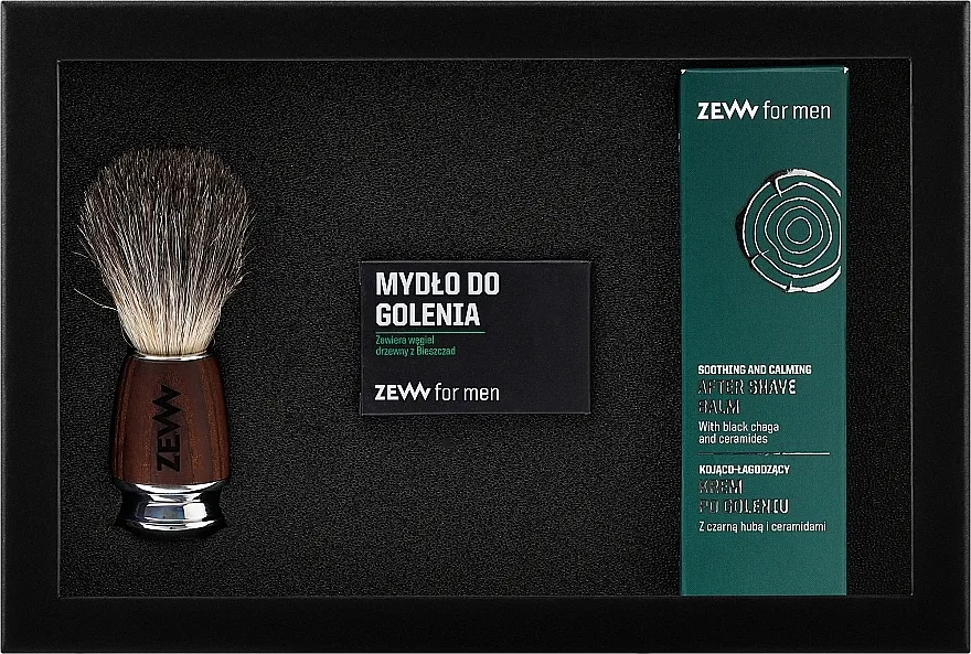 Zew For Men Shaving (soap/85ml + ash/balm/80ml + sh/brush/1pcs) Set