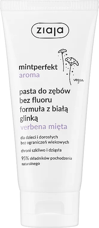Ziaja Mintperfekt Aroma For Tooth Cleaning And Hygiene Verbena Mint Bijela glina za čišćenje i higijenu zuba "Verbena i menta"