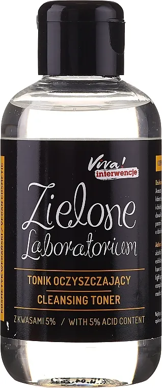 Zielone Laboratorium Tonik za čišćenje lica s 5% kiselina