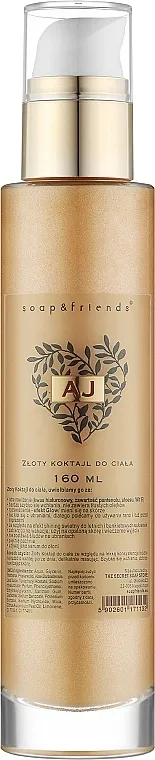 Zlatni koktel za telo Soap&amp;Friends AJ