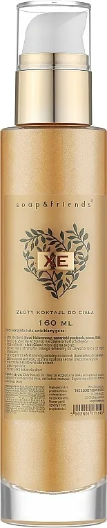 Zlatni koktel za telo Soap&amp;Friends XE