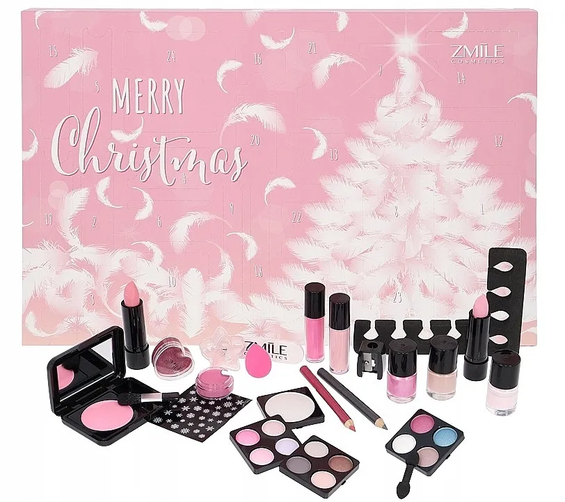 Zmile Cosmetics Advent Calendar Traditional Pink and Fluffy Adventski kalendar