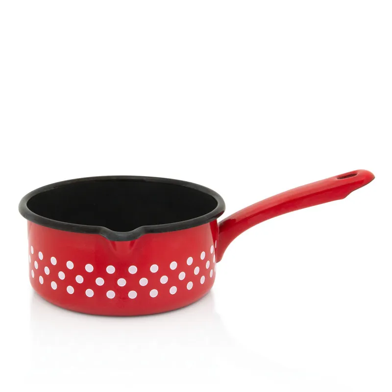 Metalac kaserola BELE TUFNE NA CRVENOM 16cm/1.6lit