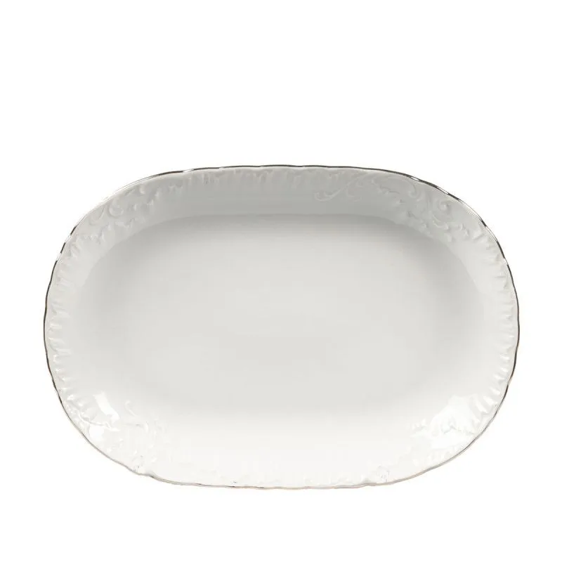 Ćmielów Rococo oval 29cm poljski porcelan