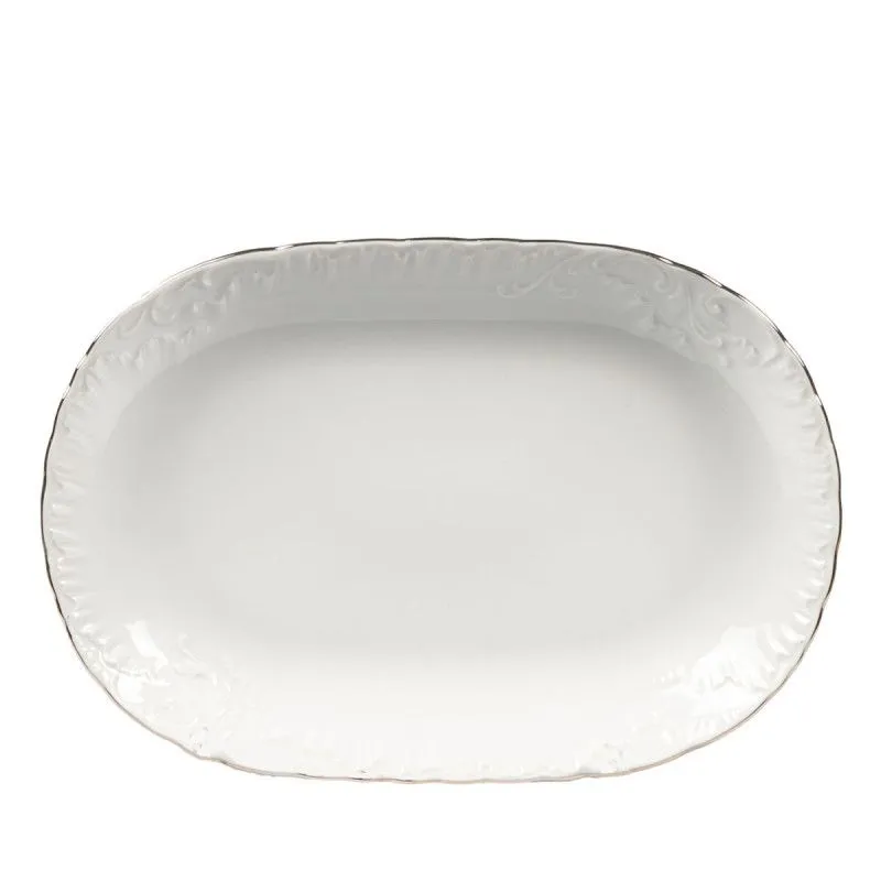 Ćmielów Rococo oval 33cm poljski porcelan