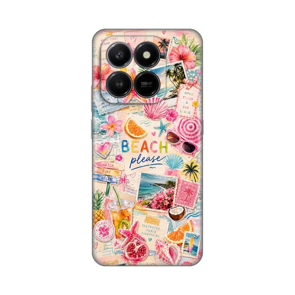 Maska za Honor X7d 4G/400 Smart 5G Beach Please Silikonska Print Skin