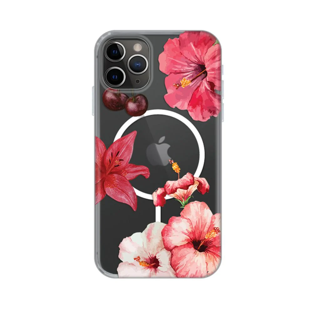 Maska za iPhone 11 Pro 5.8 Hibiscus Print Magsafe