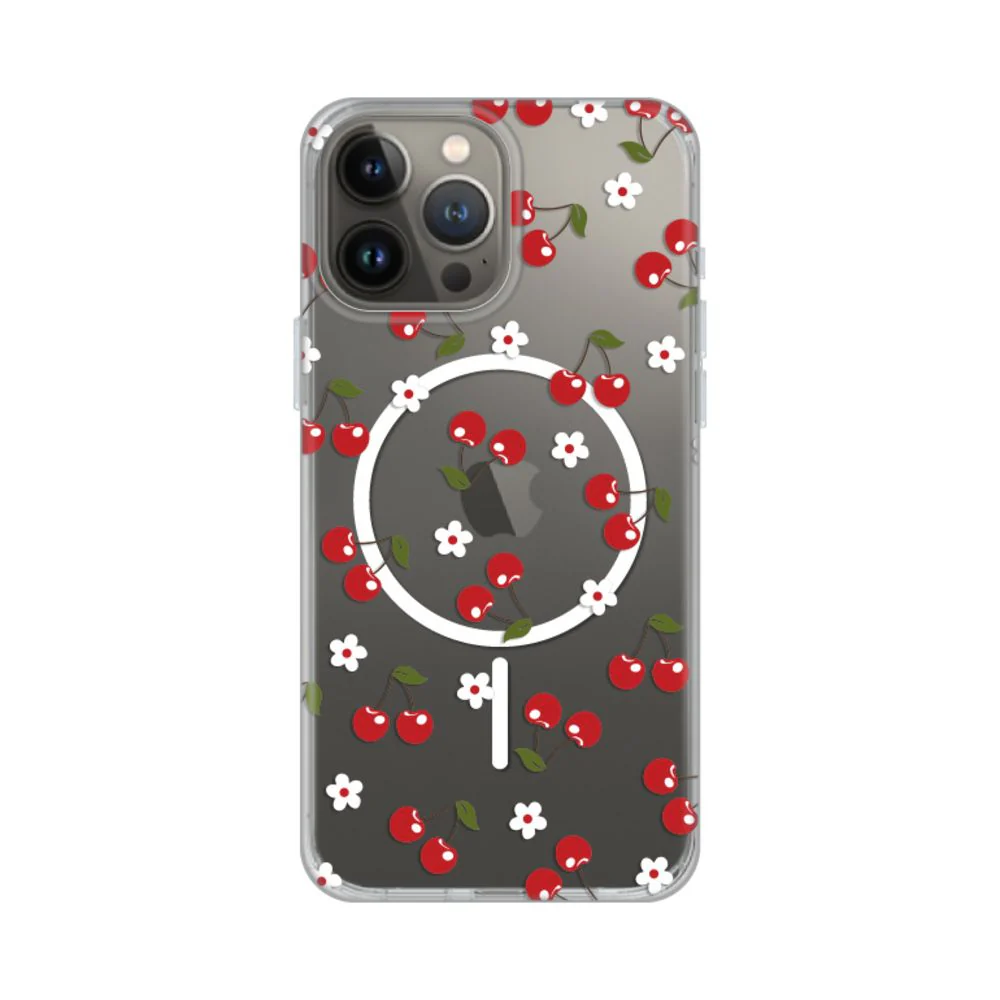 Maska za iPhone 13 Pro Max 6.7 Cute Cherries Print Magsafe