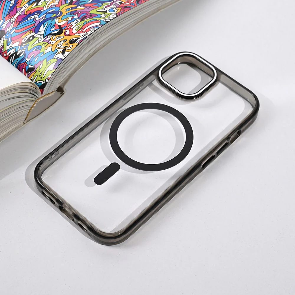 Maska za iPhone 15 6.1 crna Magsafe Color Pop