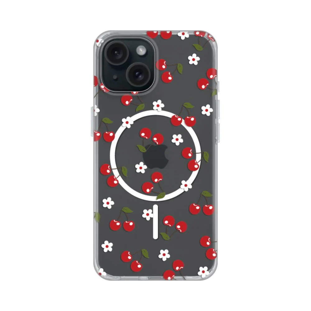 Maska za iPhone 15 6.1 Cute Cherries Print Magsafe