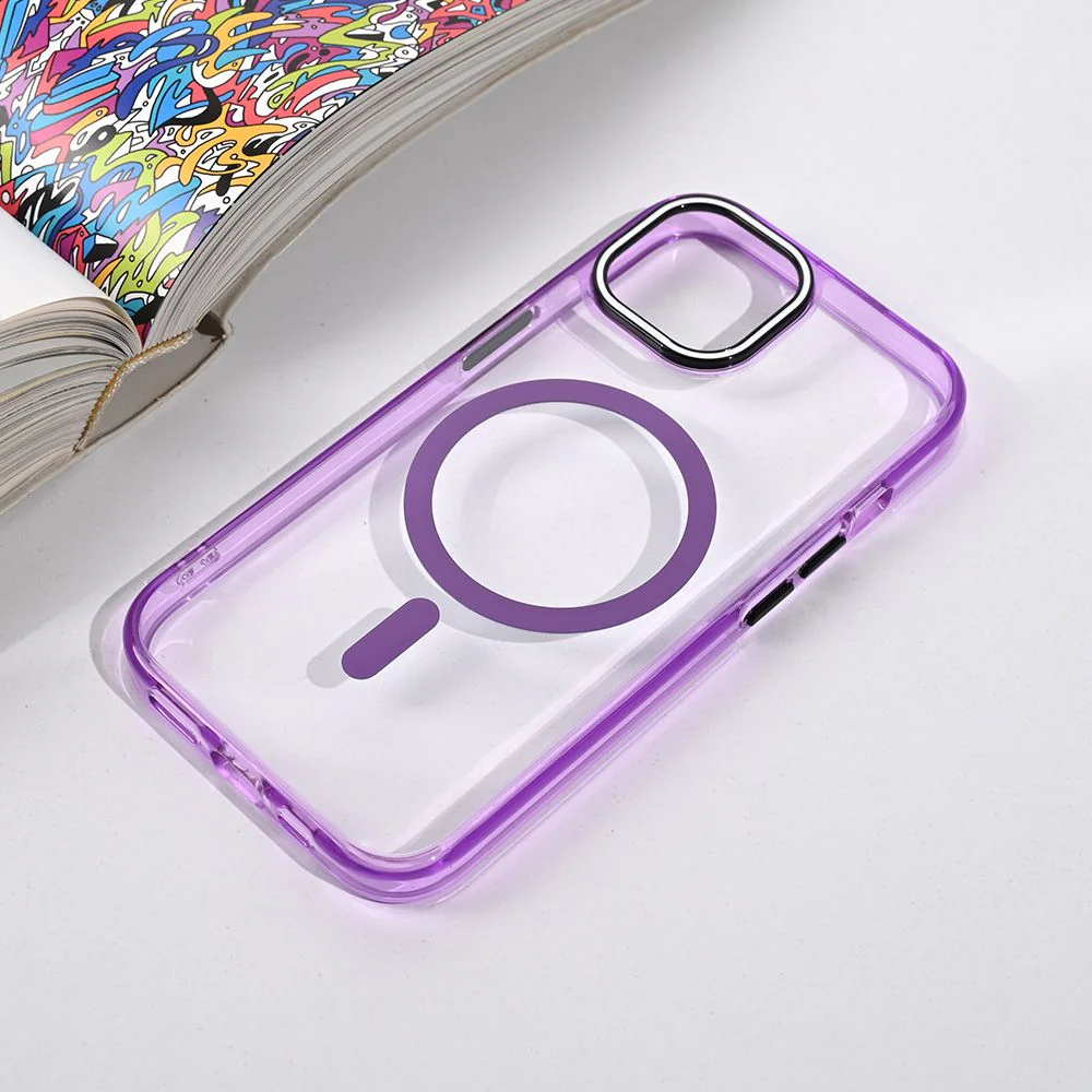 Maska za iPhone 15 6.1 ljubicasta Magsafe Color Pop