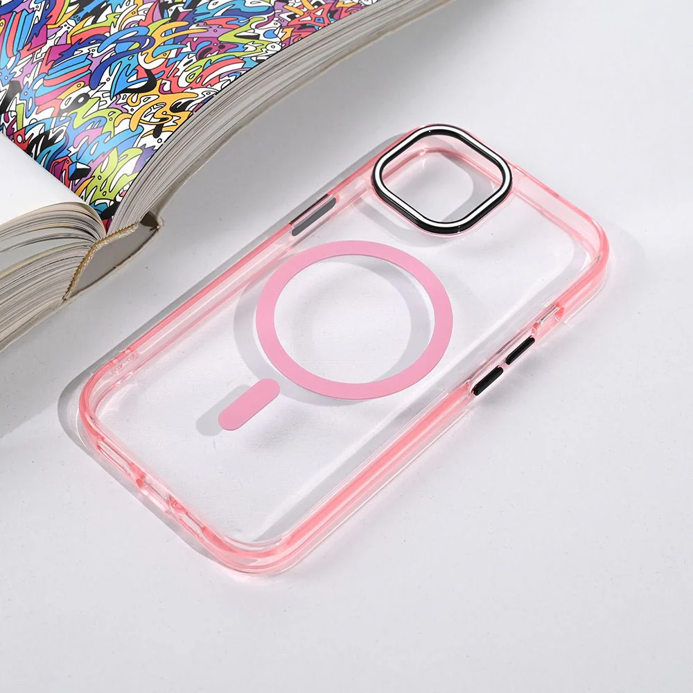 Maska za iPhone 15 6.1 roze Magsafe Color Pop