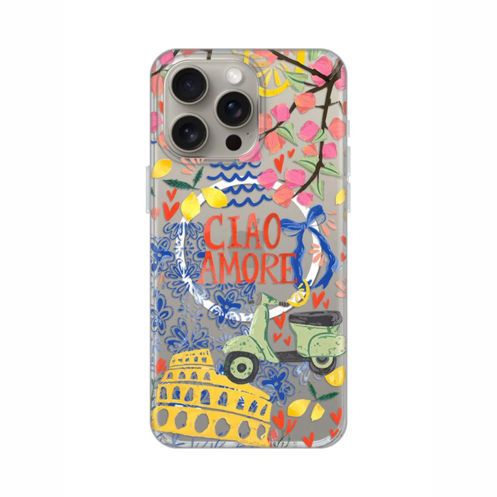 Maska za iPhone 15 Pro Max 6.7 Ciao Amore Print Magsafe