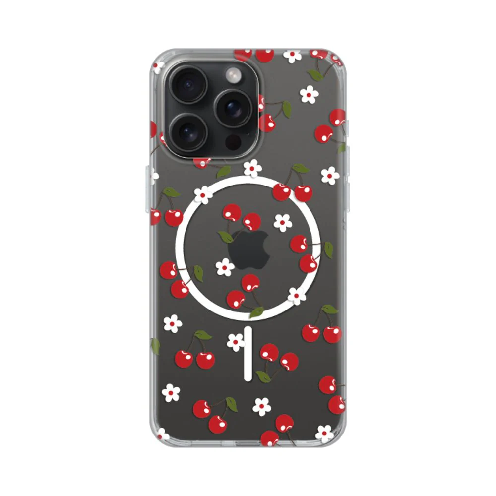 Maska za iPhone 15 Pro Max 6.7 Cute Cherries Print Magsafe