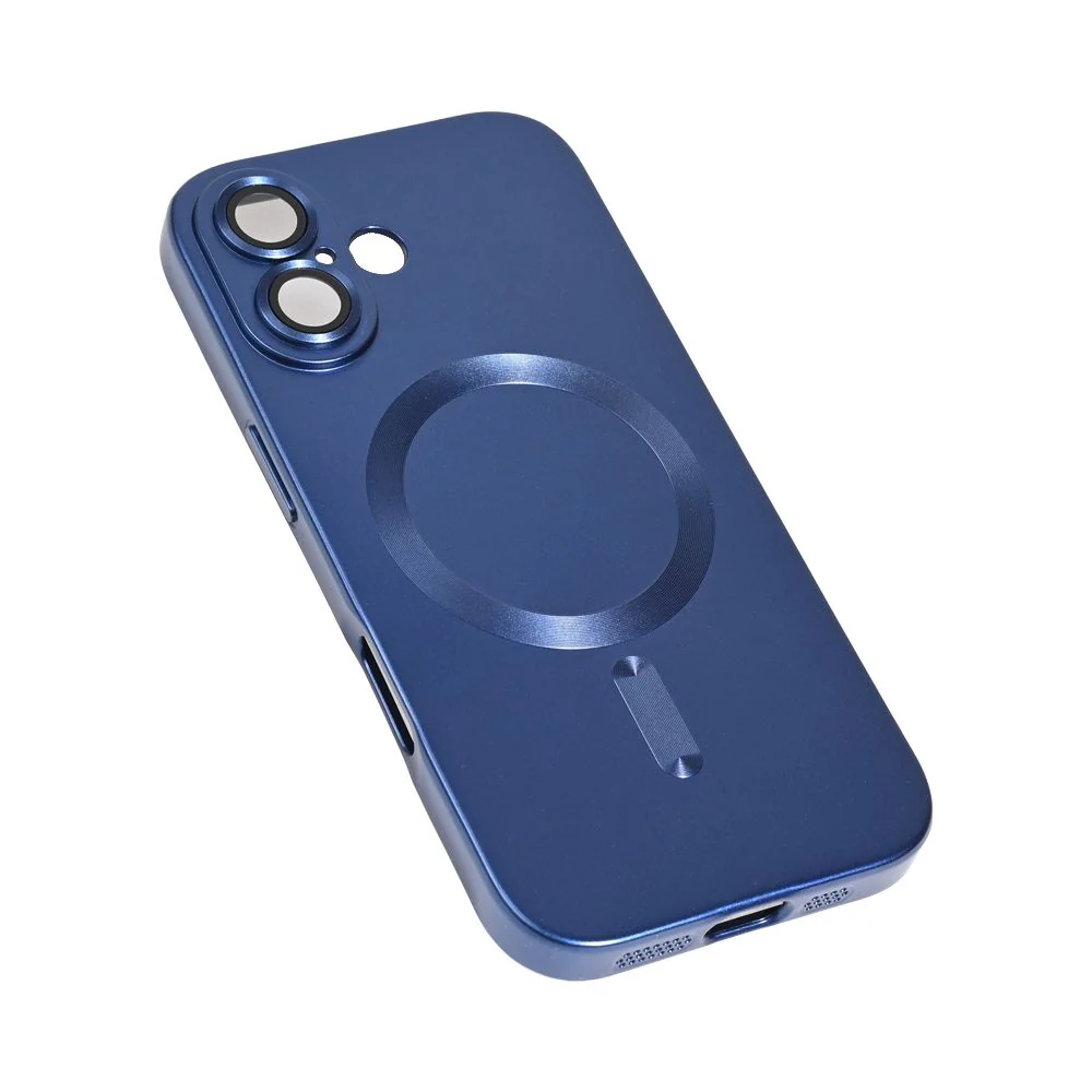 Maska za iPhone 16 6.1 tamno plava Magsafe Chrome