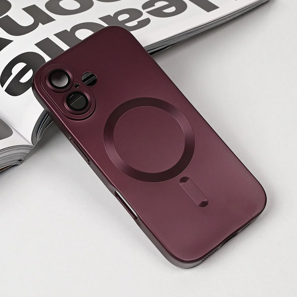 Maska za iPhone 17 6.3 bordo Magsafe Chrome
