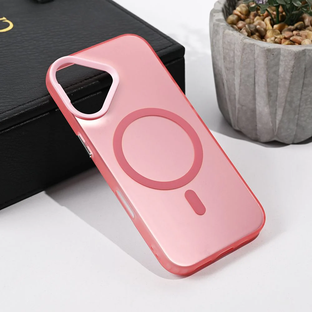Maska za iPhone 17 6.3 roze Magsafe Clear
