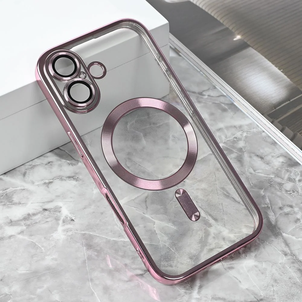 Maska za iPhone 17 6.3 roze Magsafe Lux