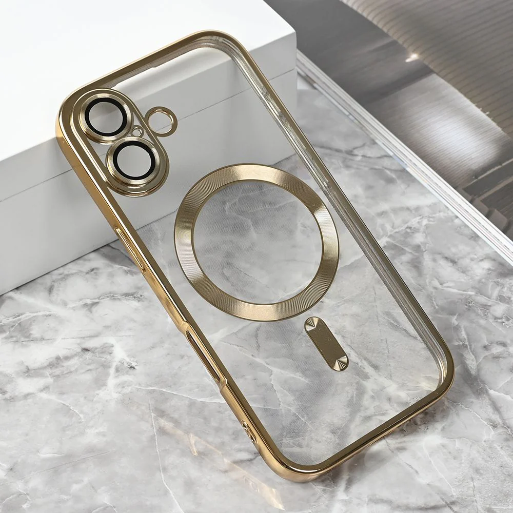 Maska za iPhone 17 6.3 zlatna Magsafe Lux