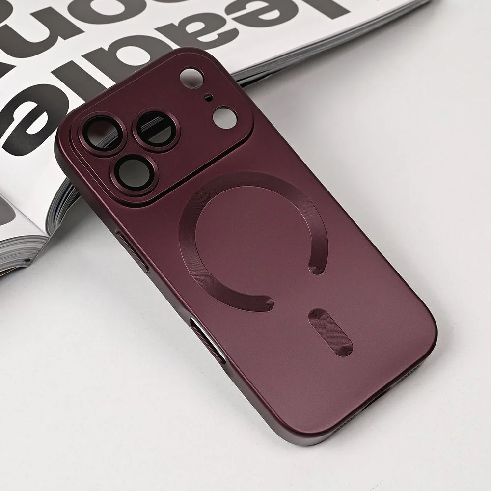 Maska za iPhone 17 Pro 6.3 bordo Magsafe Chrome